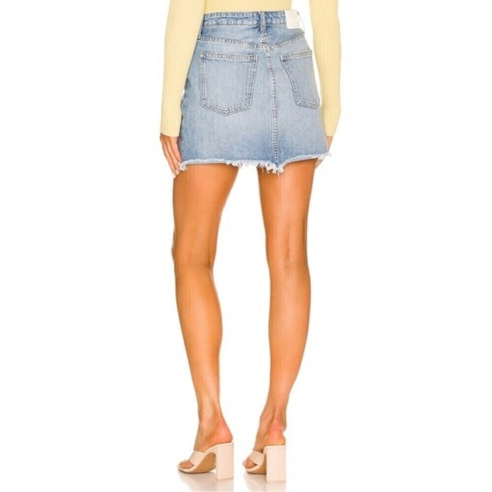 Jonathan Simkhai Linnea High Rise Vintage Mini Skirt in Distressed Santorini - Picture 4 of 4